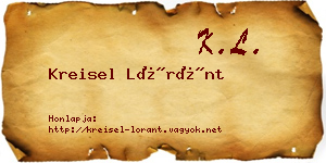 Kreisel Lóránt névjegykártya